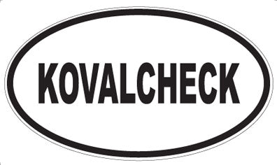 KOVALCHECK - Oval Sticker