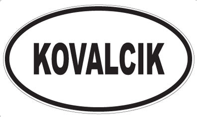 KOVALCIK - Oval Sticker