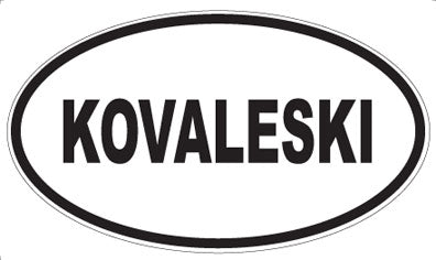 KOVALESKI - Oval Magnet