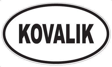 KOVALIK - Oval Sticker