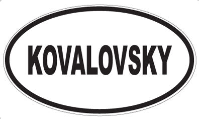 KOVALOVSKY - Oval Sticker