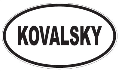 KOVALSKY - Oval Sticker