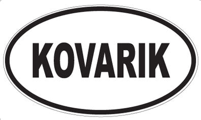 KOVARIK - Oval Sticker