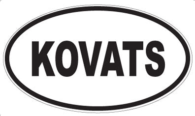 KOVATS - Oval Sticker