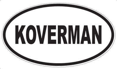 KOVERMAN - Oval Sticker