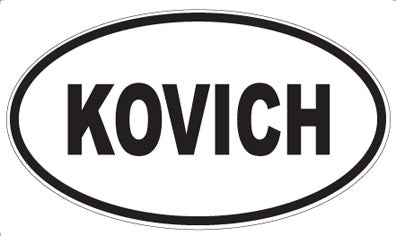 KOVICH - Oval Sticker