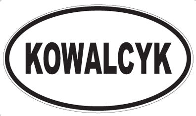 KOWALCYK - Oval Sticker