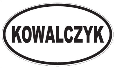 KOWALCZYK - Oval Magnet