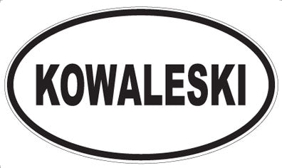 KOWALESKI - Oval Magnet