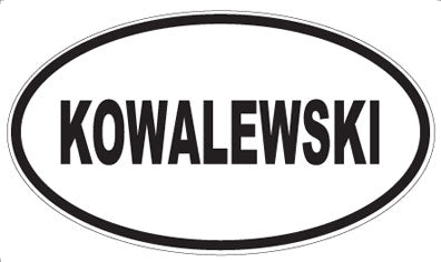 KOWALEWSKI - Oval Magnet