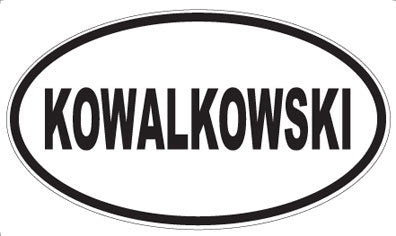 KOWALKOWSKI - Oval Magnet