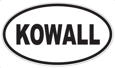 KOWALL - Oval Sticker