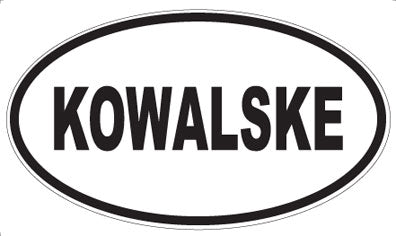 KOWALSKE - Oval Magnet