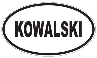 KOWALSKI - Oval Magnet