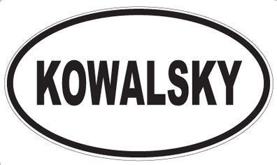 KOWALSKY - Oval Magnet