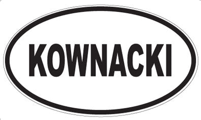 KOWNACKI - Oval Sticker