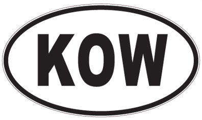 KOW - 3 Letter Initials Oval Magnet
