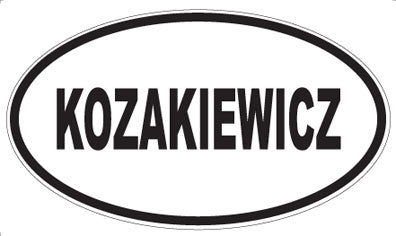 KOZAKIEWICZ - Oval Sticker