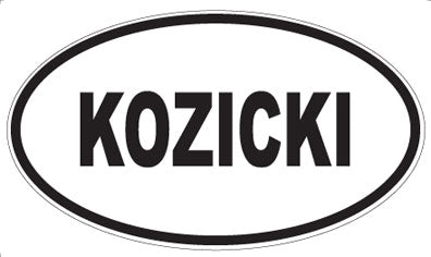 KOZICKI - Oval Sticker
