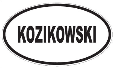 KOZIKOWSKI - Oval Sticker