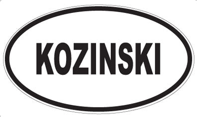 KOZINSKI - Oval Sticker