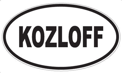 KOZLOFF - Oval Sticker