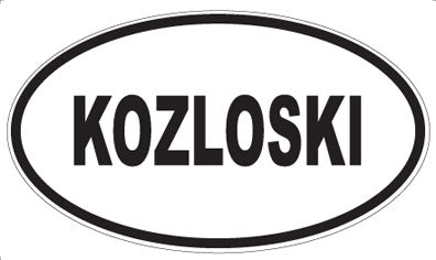 KOZLOSKI - Oval Sticker