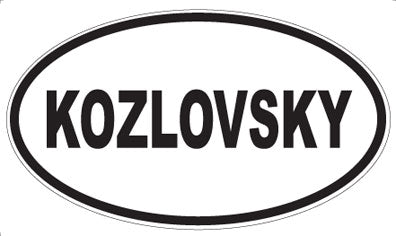KOZLOVSKY - Oval Sticker
