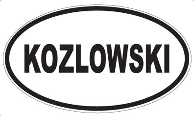 KOZLOWSKI - Oval Sticker