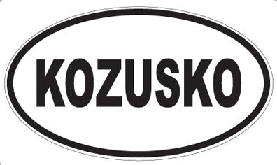 KOZUSKO - Oval Sticker