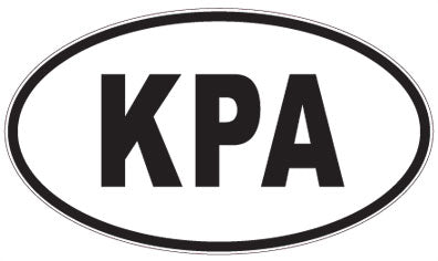 KPA - 3 Letter Initials Oval Sticker