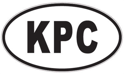 KPC - 3 Letter Initials Oval Magnet