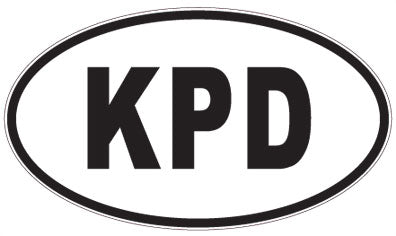 KPD - 3 Letter Initials Oval Sticker