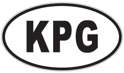 KPG - 3 Letter Initials Oval Magnet