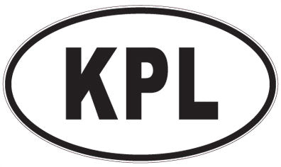 KPL - 3 Letter Initials Oval Magnet