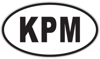 KPM - 3 Letter Initials Oval Sticker