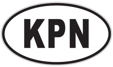 KPN - 3 Letter Initials Oval Magnet