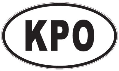 KPO - 3 Letter Initials Oval Magnet