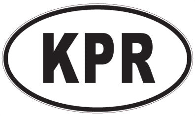 KPR - 3 Letter Initials Oval Sticker