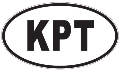 KPT - 3 Letter Initials Oval Sticker