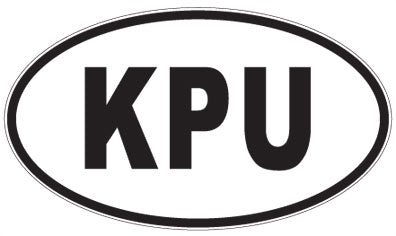 KPU - 3 Letter Initials Oval Magnet