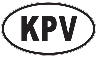 KPV - 3 Letter Initials Oval Magnet