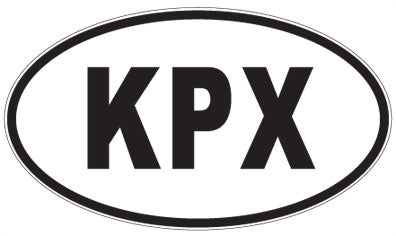 KPX - 3 Letter Initials Oval Magnet