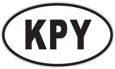 KPY - 3 Letter Initials Oval Magnet