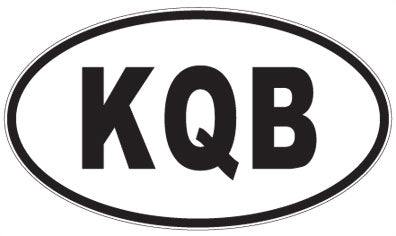 KQB - 3 Letter Initials Oval Magnet