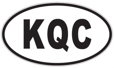 KQC - 3 Letter Initials Oval Magnet