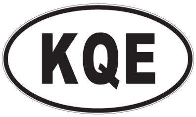 KQE - 3 Letter Initials Oval Magnet