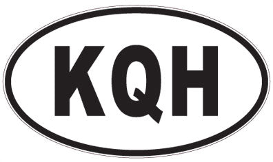 KQH - 3 Letter Initials Oval Magnet