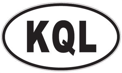 KQL - 3 Letter Initials Oval Magnet
