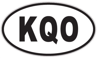 KQO - 3 Letter Initials Oval Sticker